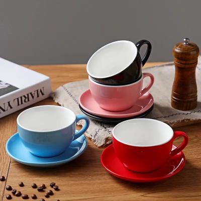 China Modern Style Plain Colorful Porcelain Coffee Cup Mugs Coffee Tools  In Custom Colors for sale