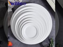 Custom Round Plate Restaurant Ceramic Beef Plates Dishes Decorated  Plate