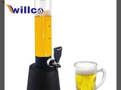 Plastic 3L Beverage Tower Coffee Bar Equipment Black Beer Tower