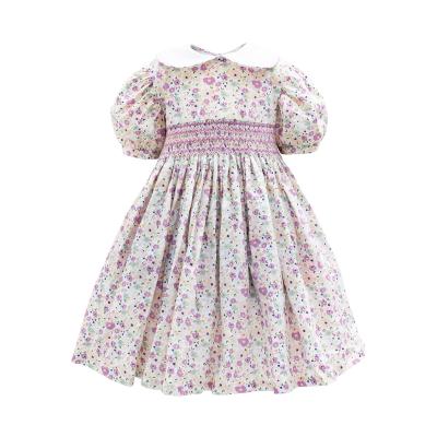 China Wholesale 2022 Baby Babany Toddler Babies Smocked Dress Summer Washable Floral 2022 OEM ODM Kids Clothes Dress for sale