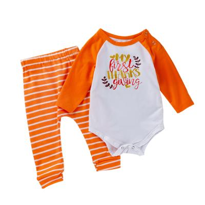 China Breathable Newborn Babies or Boys Thanksgiving Day Long Sleeve Jumpsuit Long Pants Outfits Party Costume for sale