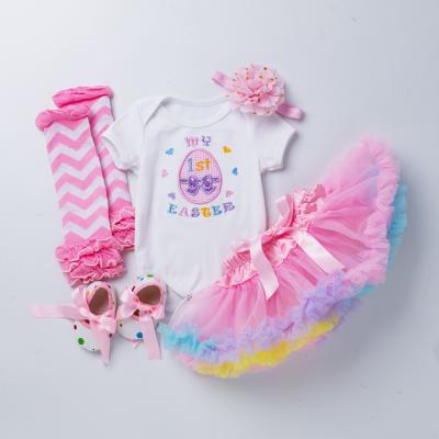 China Breathable Babany Bebe Newborn Babies Outfits First Easter Costume Romper Headband 5pcs for sale