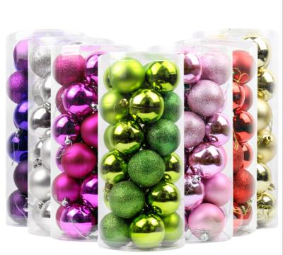 China 6PCS 8CM Colorful Custom Eco-Friendly Popular Sublimation Plastic Christmas Ornament Balls Holiday Decoration Items 6PCS 8CM for sale