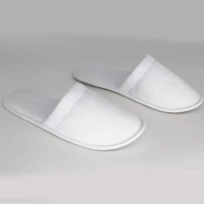 China Disposable Custom Cheap Empty Slipper Hotel , Disposable White Towel Terry Hotel Slipper for sale