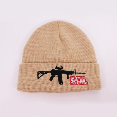 China COMMON Logo Winter Embroidery Beanie Warm Hat For Outdoor Hunting for sale