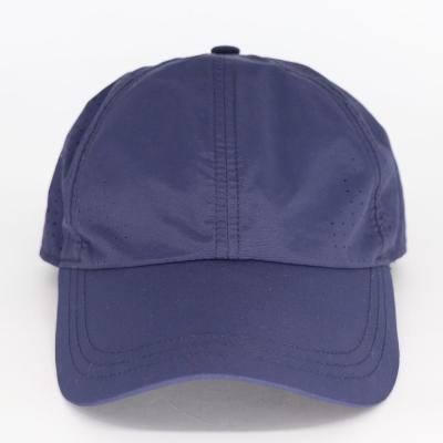 China Fashion JOINT Empty Navy Perforated Nylon Cap , Breathable Sport Cap for sale