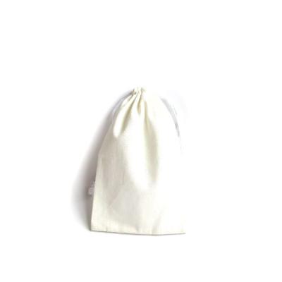 China High Quality Recyclable Cheap Pure Color Gift Pouch Cotton Canvas Jewelry Bag With Drawstring for sale