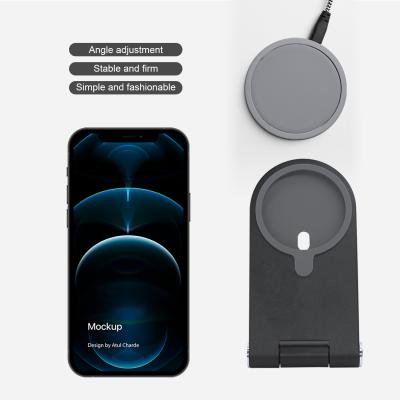 China New Magic Wireless Charging Adjustable Charging Mobile Phone Stand Universal Mobile Pad Charger Dock Stand Desktop Holder for sale