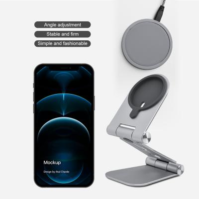 China New Magic Wireless Charging Adjustable Charging Mobile Phone Stand Universal Mobile Pad Charger Dock Stand Desktop Holder for sale