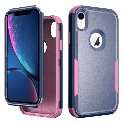 China Shockproof Swap Back Cover For iPhone XR TPU PC Bulk Phone Case For iPhone XR for sale