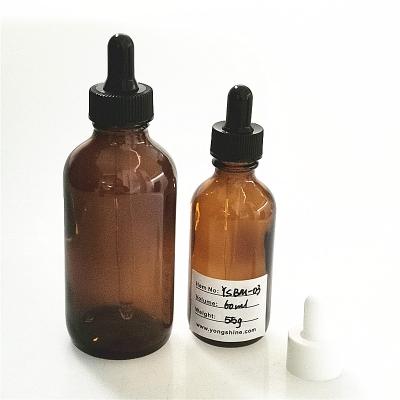 China Wholesale Cosmetic Brown Round 2 oz 60ml Boston Glass Amber Cosmetic Serum Bottle With Dropper Pipette for sale