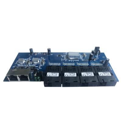 China Telecom Communication Gigabit 1.25G 4G2E Gigabit Ethernet Switch Fiber 4 2RJ45 PCBA PCBA Left Board Panel for sale