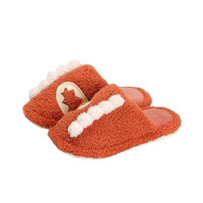 China Winter Cute Anti-slippery Cartoon Children Cotton Thick Warm Bottom Non-slip Slippers for sale