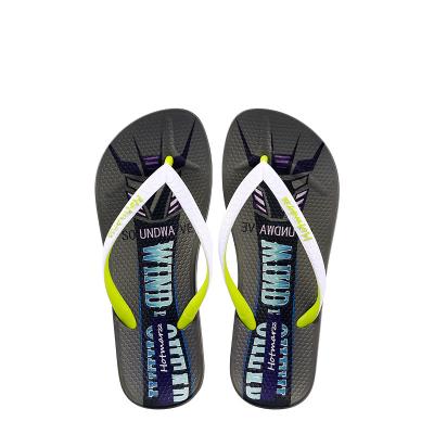 China PVC Summer Fashion Printed Design Customized Cartoon Printed Beach Plastic Insole For Boys And Girls Flip Flops for sale