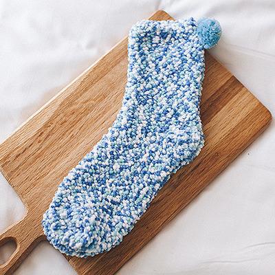 China Korean Women's Floor Coral Velvet Thick Warm Fuzzy Fancy Winter QUICK DRY New Socks Gift Box Packed Cake Socks for sale