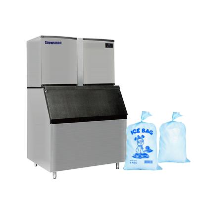 Китай 1.One key cleaning system. 2.Aautomatic self-inspection. Commercial Large Cube Ice Maker 1000kg Per Day Vertical Used Ice Machine For Hotel продается