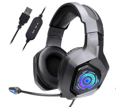 China Earphone OEM LED Gaming Headphones and Headsets PC Gaming Headset with Lights for PC Gaming Headset for sale