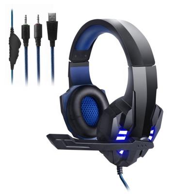 China Perfect Sound Gaming Headset PS4/PC LED Illuminated Gaming Wired Headset With Rotating Microphone for sale