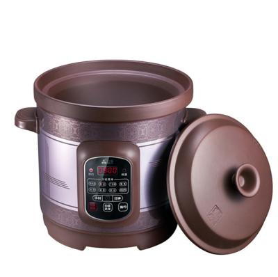 China High Quality Ceramic Material Clay Soup Pot Purple Miniature Chinese Nutritional Car for sale