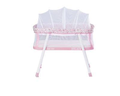 China Popular Steel + Fabric Portable Baby Cradle Baby Sleep Bed with Vibrator and Music for sale