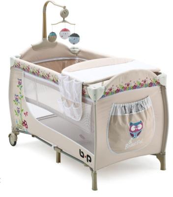 China Modern Portable Baby Playpen With Removable Double Layer Sleep Bed Diaper Table Bed for sale