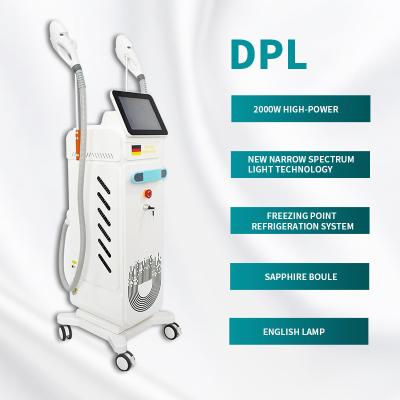 China DPL IPL haarverwijderingsmachine 640nm 530nm 2000W voor huidverjonging Te koop