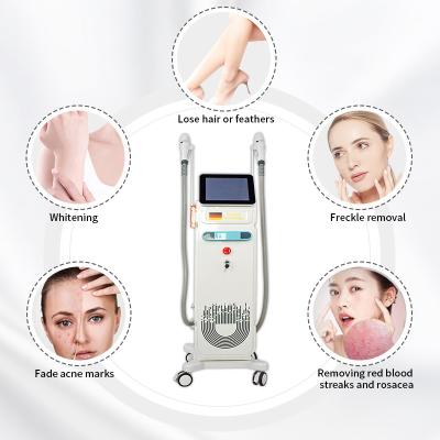 China Double Handle DPL IPL Permanent Hair Removal Machine for Skin Rejuvenation for sale