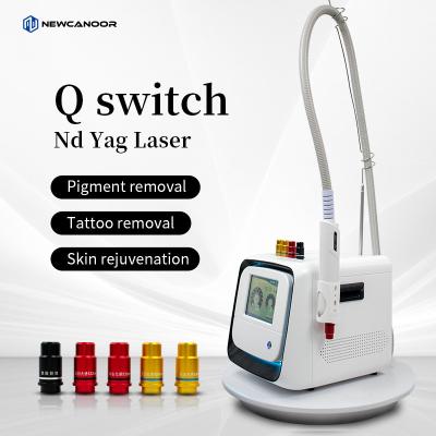 China Portable ND YAG Laser Pigment Removal Machine Remove Tattoo And Spots for sale