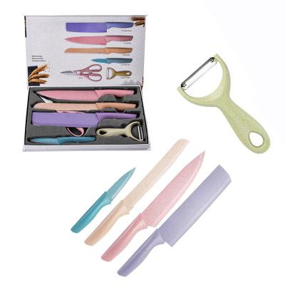 China Yangjiang Disposable High Quality Professional Color Block The Kitchen Knife Set for sale