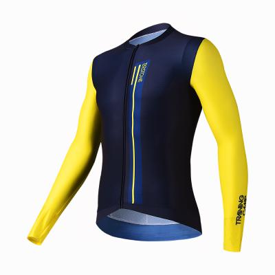 China Tarstone OEM Breathable Men Cycling Tank Top Long Sleeves For Mens Mountain Bike Shirt Cycling Clothing 3 Pockets for sale