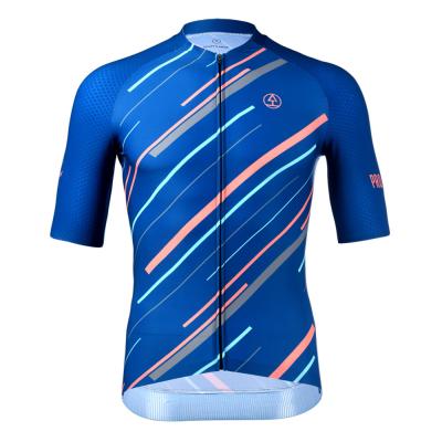 China New Breathable Woven Fabric Mens Short Sleeve High Performance Cycling Singlet Custom Design Bike Wear for sale