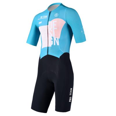 China Breathable Custom Color Logos Sleeve Short Skin Suit Cycling Suit Tri for sale