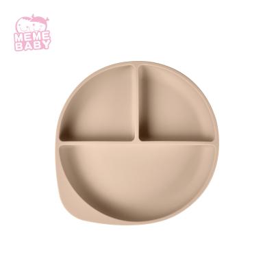 China Nordic Style Food Grade Silicone Divided Suction Plate Baby Use for sale