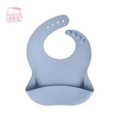 China BPA Free Food Catcher Bib Durable Adjustable Waterproof Soft for sale