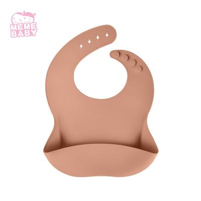 China Self Feeding Silicone Bib With Food Catcher for sale