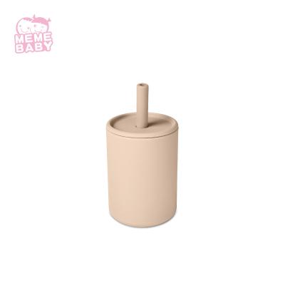 China Minimalist Baby Removable Lid And Straw Silicone Straw Cup Independant Drinking Toddler Kid for sale