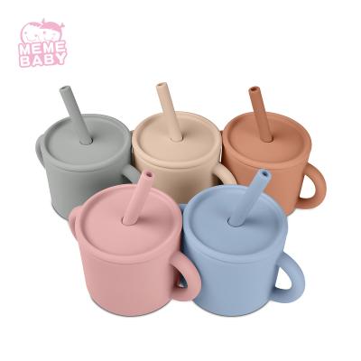 China Fleck 220ml prüfen Easliy-Griff, der wenig Straw Cup With Handles einzieht zu verkaufen