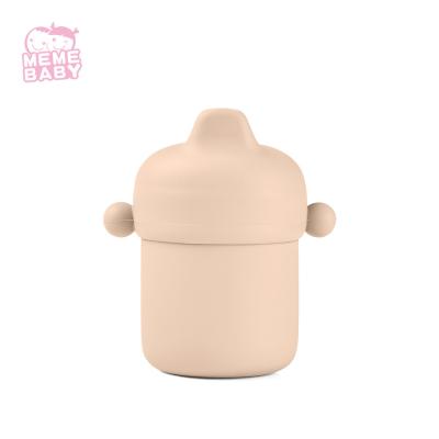 China Infant Training Non Slip Portable Silicone Cup 6oz With Lid for sale