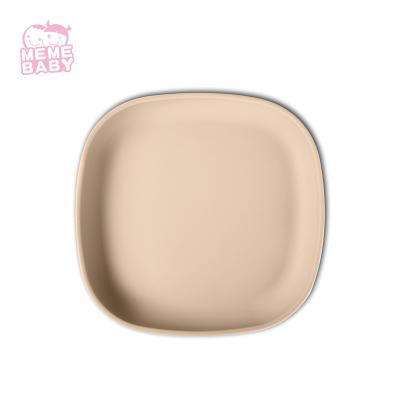 China 18cm Square Silicone Dinner Plate Reusable Food Grade Soft Texture for sale