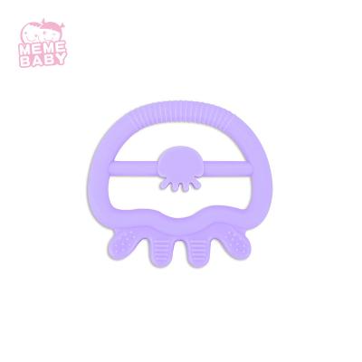 China Cute Jellyfish Animal Baby Soft Silicone Teether For Infant Trainning for sale