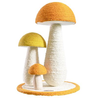 China Viable Small Mushroom Cat Tree Multi-Colors Scatter M L Size Cat Scratching Post Small Scratcher Tree for sale