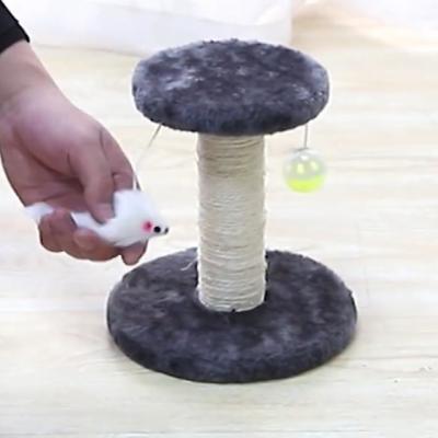 China Mini Small Sisal Sleep Cat Climbing Frame Sustainable Cat Scratching Post Cat Tree Tower for sale