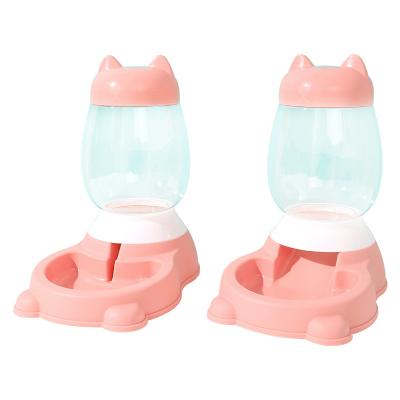 China 2.2L PP New Bear Belly Pet Shape Material Automatic Bucket Shape Automatic Food Feeder for sale