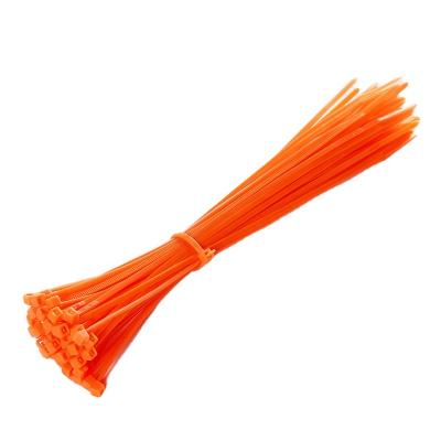 China Nylon UL Approved Self Locking Nylon PA66 Colored Zip Wraps 100 Pcs Cable Ties 400*5 Orange for sale