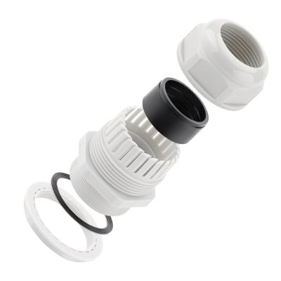 China Wholesale IP68 pg11, Eco-freiendly high quality Gray Electrical Waterproof black white with nut PAGE plastic nylon cable gland for sale