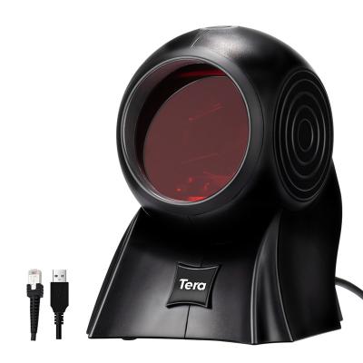 China Tera Desktop Barcode Scanner Adjustable 1D Laser Scanning Head, Handsfree USB Wired Platform Plug and Play for Retail Market 30-1000mm for sale