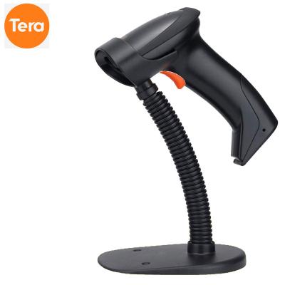 China Tera Scanner Wired 1D &Wireless Barcode Reader with Stand USB Long Cable Handheld Barcode Scanner with 30-1000mm Display for sale