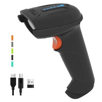 China 1D Laser Barcode Scanner 2.4G Wireless Tera USB Radio Wired Handheld Barcode Reader Model 5100 30-1000mm Black for sale