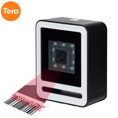 China Tera Portable Hands Free 1D 2D Mount Scanners QR Fixed Platform Scanner Desktop Bar Code Scanner Barcode Reader Wired 30-1000mm for sale