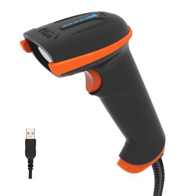 China USB 2D QR Barcode Scanner Tera Wired IP65 Waterproof Shockproof Dustproof Certified [Ergonomic Handle] D5100Y Plug & Play 30-1000mm for sale